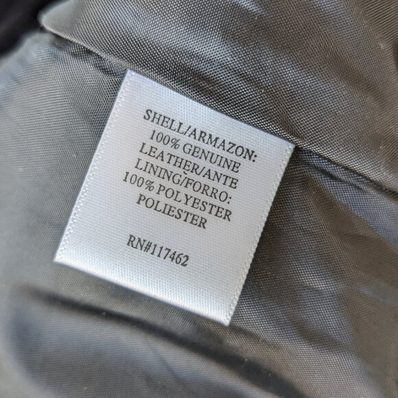 AREA Black Leather Skirt with Patch Stitching Size 12 - Picture 13 of 14